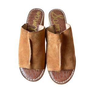 Sam Edelman Ranger Cork Wedge Suede Slip-on Sz 7 boho, Y2K, festival, Hippie, Co